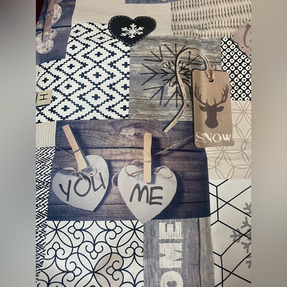 Rectangle Tablecloth Winter Keepsakes Collage Farmhouse Washable (54“ X 78”) - Picture 8 of 10